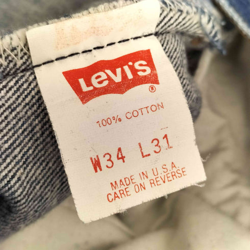 リーバイス Levis 90s USA製 501XX ボタン裏552 センタープレス カットオフス トレート デニムパンツ ジーンズ メンズ W34 L31