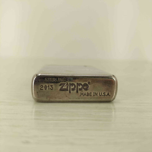 ジッポ ZIPPO USA製 2013 STERLING刻印 ダイヤモンド シルバーZIPPOケース メンズ