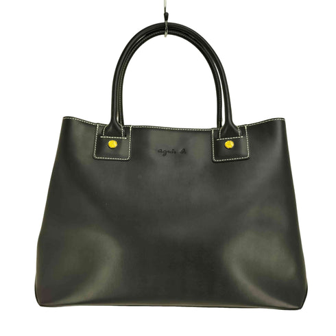 アニエスベーボヤージュ agnes b. VOYAGE ロゴエンボス レザー トートバッグ レディース