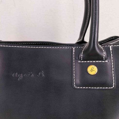アニエスベーボヤージュ agnes b. VOYAGE ロゴエンボス レザー トートバッグ レディース