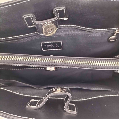 アニエスベーボヤージュ agnes b. VOYAGE ロゴエンボス レザー トートバッグ レディース