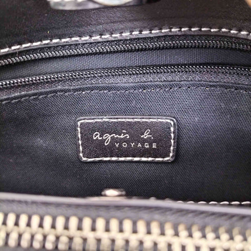アニエスベーボヤージュ agnes b. VOYAGE ロゴエンボス レザー トートバッグ レディース