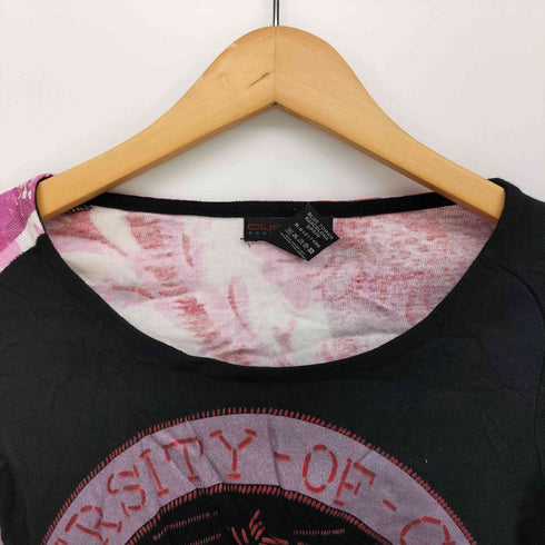 CUSTO BARCELONA 総柄 切り替え グラフィック プリント L/S カットソー レディース 1