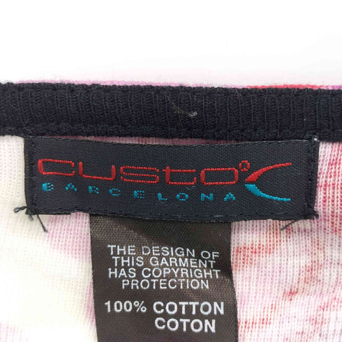 CUSTO BARCELONA 総柄 切り替え グラフィック プリント L/S カットソー レディース 1