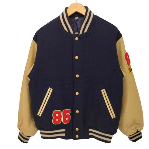 village stone 裏地キルティング カレッジロゴ ワッペン スタジャン メンズ JPN:L