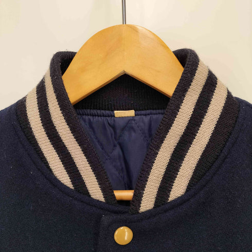 village stone 裏地キルティング カレッジロゴ ワッペン スタジャン メンズ JPN:L