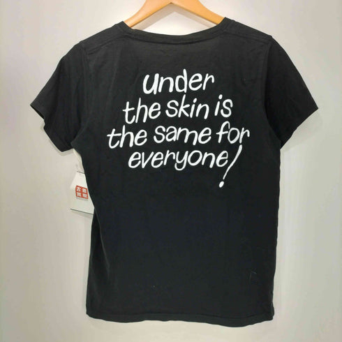 vintage スカル トーテンコップ メッセージ バイカー 裾/袖シングル クルーネックTシャツ メンズ