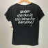 vintage スカル トーテンコップ メッセージ バイカー 裾/袖シングル クルーネックTシャツ メンズ