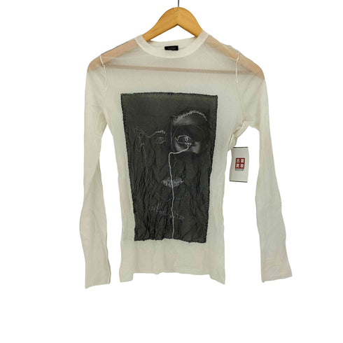 ジャンポールゴルチエフェム Jean Paul GAULTIER FEMME 02SS アート ステッチ デザイン パワーネット レディース FR:40