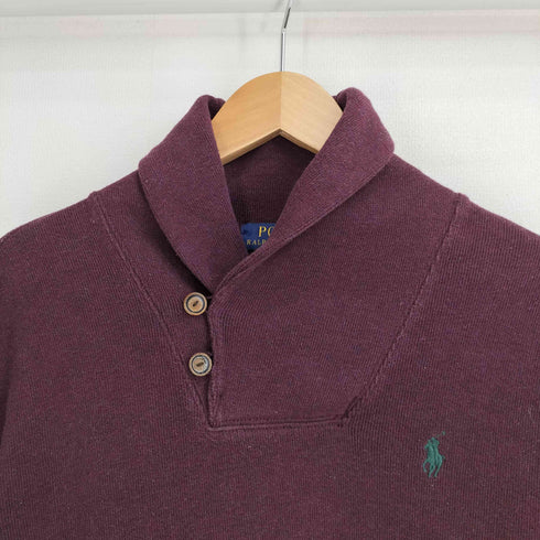 ポロバイラルフローレン Polo by RALPH LAUREN ポニー刺繍 ショールカラー スウェット メンズ import:S