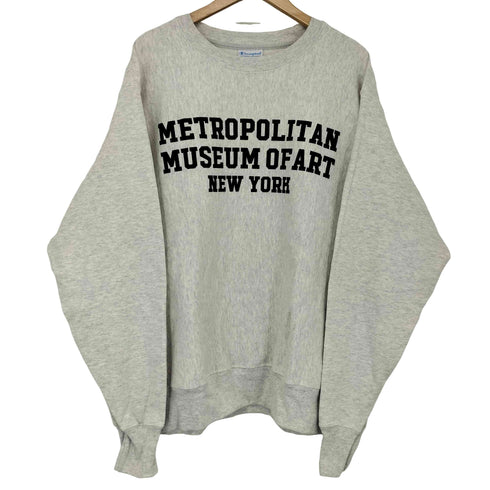チャンピオン Champion REVERSE WEAVE THE MET PRINT LOGO CREW SWEAT The Metropolitan Museum of Art RW リバースウィーブ メンズ import:L