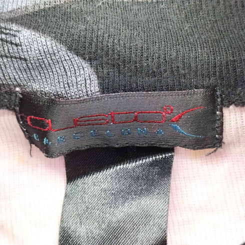 CUSTO BARCELONA サソリ 総柄 切り替え グラフィック プリント L/S ハイネック カットソー レディース