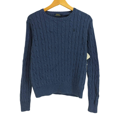 ポロラルフローレン POLO RALPH LAUREN コットン ポニー刺繍 ケーブルニット レディース import:M