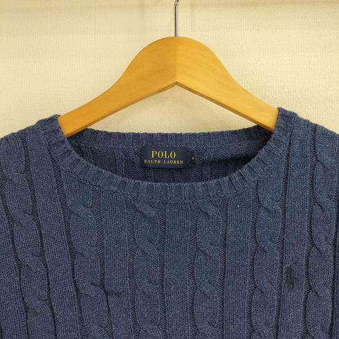 ポロラルフローレン POLO RALPH LAUREN コットン ポニー刺繍 ケーブルニット レディース import:M