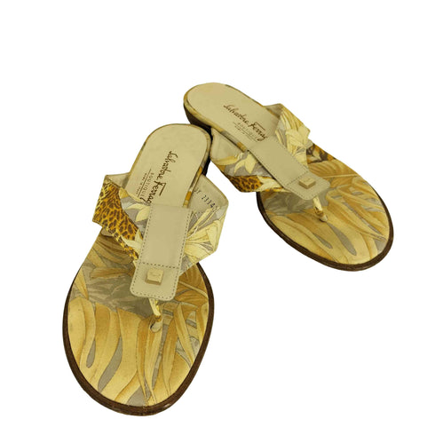 サルヴァトーレフェラガモ Salvatore Ferragamo ボタニカル ビーチサンダル レディース
