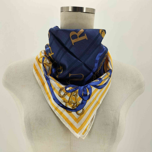 トラサルディ TRUSSARDI ボーダー 総柄 スカーフ レディース