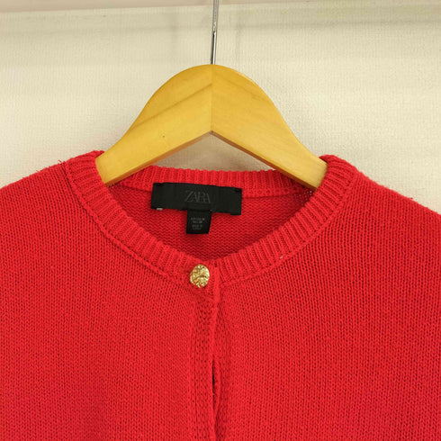 ザラ ZARA PLAIN KNIT CARDIGAN プレーン ニット カーディガン レディース import:M