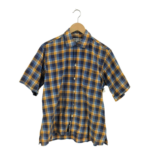 インディヴィジュアライズドシャツ individualized shirts ATHLETIC FIT コットンチェック半袖シャツ メンズ import:M