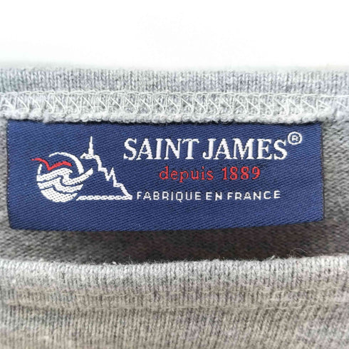 セントジェームス SAINT JAMES フランス製 無地 ブランク ウェッソン バスクシャツ L/S カットソー ロンT メンズ import:M