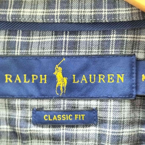 ラルフローレン RALPH LAUREN CLASSIC FIT ポニー刺繍 L/S チェック ボタンダウン シャツ メンズ import:M