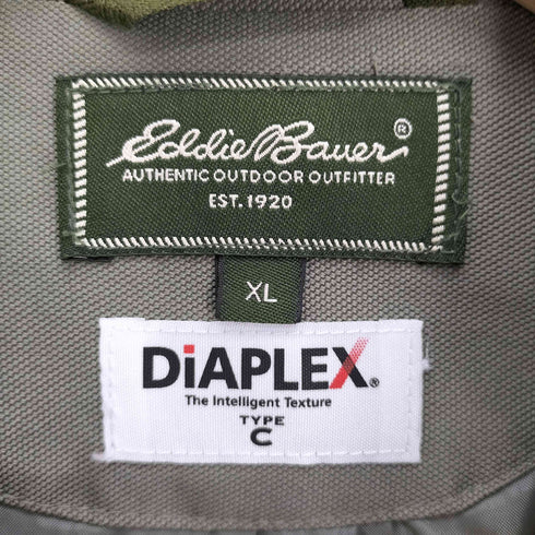 エディーバウアー Eddie Bauer DIAPLEX ナイロン 比翼ボタン ステンカラーコート メンズ import:XL