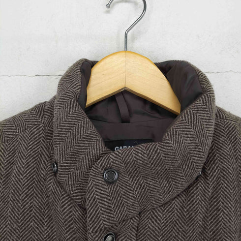 カバンドズッカ CABANE de ZUCCa カシミヤ混ヘリンボーン中綿ベスト メンズ