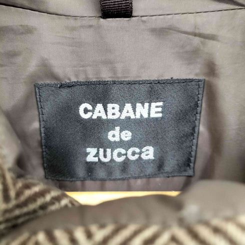 カバンドズッカ CABANE de ZUCCa カシミヤ混ヘリンボーン中綿ベスト メンズ