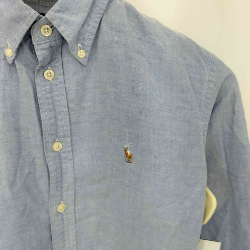 ラルフローレン RALPH LAUREN 90s 香港製 ポニー刺繍 ボタンダウン スリム シャツ レディース 2