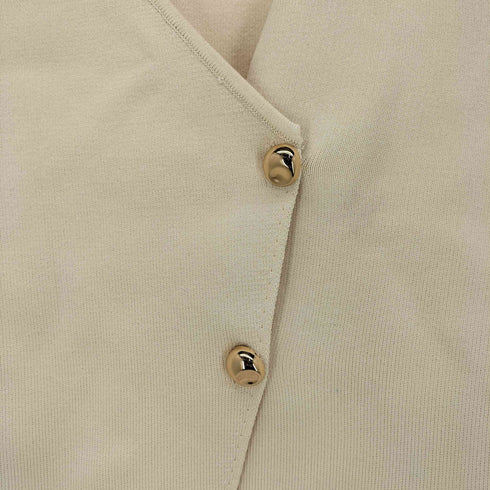 ザラ ZARA ニット フィット ジャケット 金ボタン レディース import:M