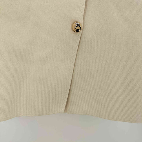 ザラ ZARA ニット フィット ジャケット 金ボタン レディース import:M