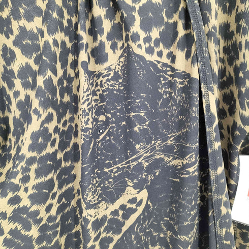 イタリヤ 伊太利屋 レオパード ショール ロング カーディガン ガウン レディース FREE