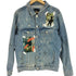 ザラ ZARA フォトワッペン メッセージプリント ダメージ デニムジャケット メンズ import:M