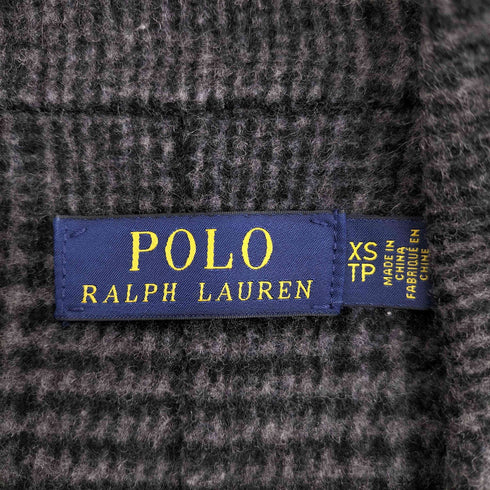 ポロラルフローレン POLO RALPH LAUREN ウール混 ナイロン チェック チェスターコート メンズ import:XS