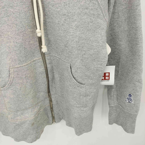 オールドマンズテーラー R&D.M.Co-/OLDMAN’S TAILOR 袖ロゴ刺繍 コットン クロップド ジップアップ パーカー レディース import:M