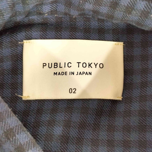 パブリックトウキョウ PUBLIC TOKYO 切替 チェックシャツ メンズ JPN:2