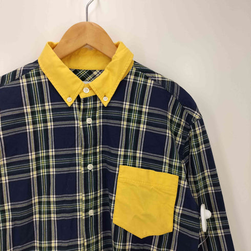 ラコステライブ Lacoste Live Boxy Fit 長袖チェックシャツ メンズ JPN:S