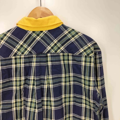 ラコステライブ Lacoste Live Boxy Fit 長袖チェックシャツ メンズ JPN:S