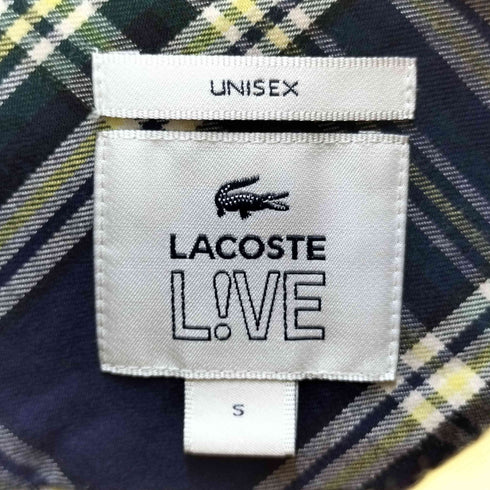 ラコステライブ Lacoste Live Boxy Fit 長袖チェックシャツ メンズ JPN:S