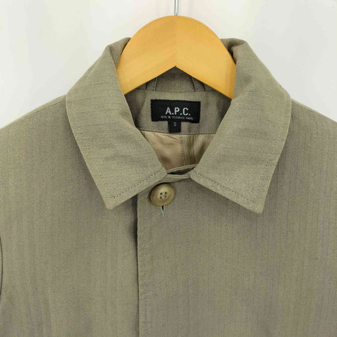 アーペーセー A.P.C. フランス製 ラメ入り ステンカラーコート レディース import:S