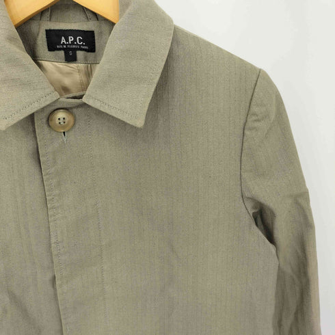 アーペーセー A.P.C. フランス製 ラメ入り ステンカラーコート レディース import:S