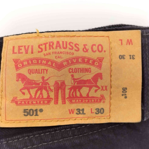 リーバイス Levis 501 後染め ブラック ボタンフライ デニム パンツ メンズ W31 L30