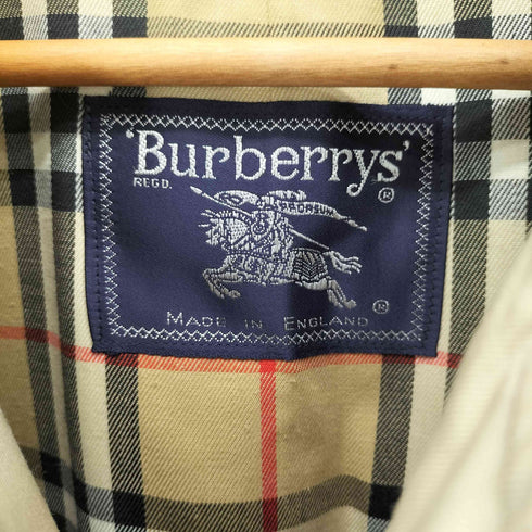 バーバリーズ BURBERRYS 英国製 OLD 裏地ノバチェック 比翼 ステンカラー コート メンズ