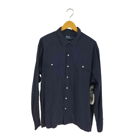 ポロバイラルフローレン Polo by RALPH LAUREN 90S シルク リネン オープンカラーシャツ 長袖 メンズ import:XL