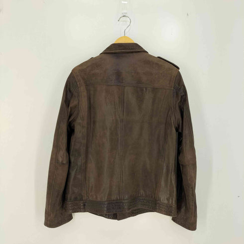 ROBERTO MASSINI ラムレザー スタンドカラー ライダースジャケット メンズ import:L