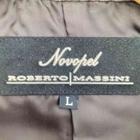 ROBERTO MASSINI ラムレザー スタンドカラー ライダースジャケット メンズ import:L