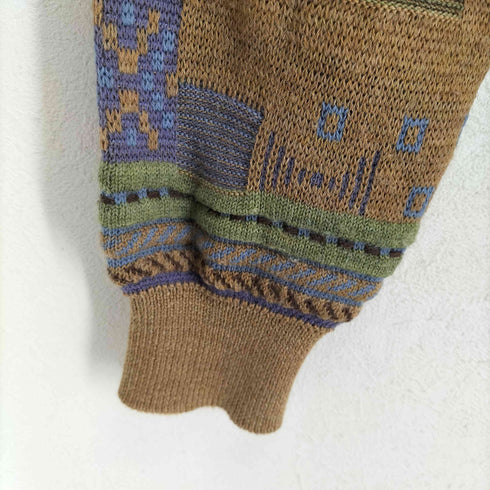 レイクランド Lakeland ウール総柄クルーネックニット メンズ import:L