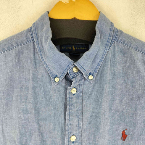 ラルフローレン RALPH LAUREN スモールポニー刺繍 S/S BDシャツ メンズ import:XL
