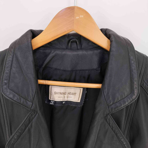SHINING HEART カウスキン パワーショルダー レザー ミドルコート レディース FREE