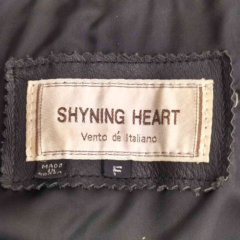 SHINING HEART カウスキン パワーショルダー レザー ミドルコート レディース FREE