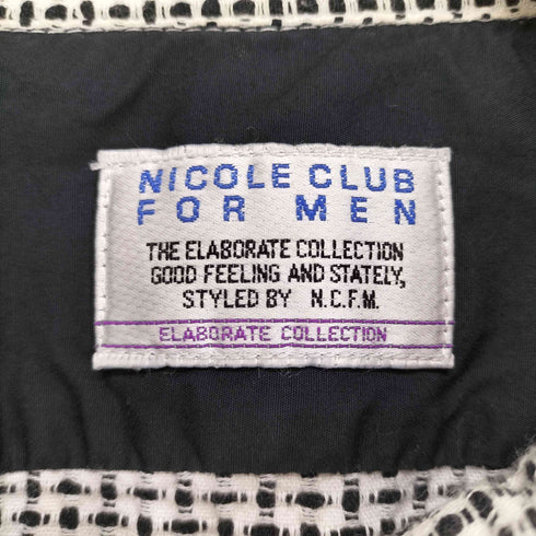 ニコルクラブフォーメン NICOLE CLUB FOR MEN 襟ワイヤー入り オープンカラーシャツ メンズ 48